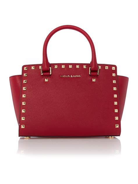 michael kors sloan satchel red|Michael Kors satchel bag.